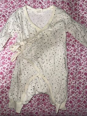 Viverano Neutral Baby Kimono-style Romper 3-6M